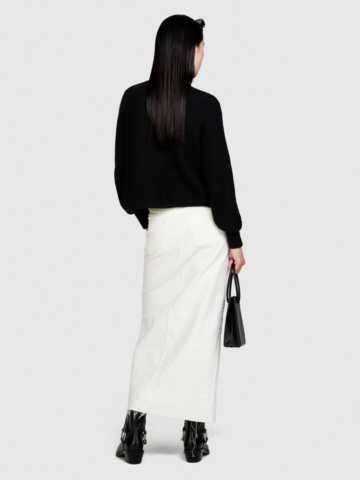 Cardigan with buttons - women's cardigans - Black | Sisley image number 3
